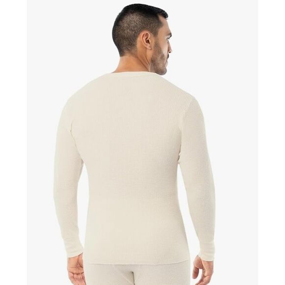 2 Of Indera Men'S Traditional Waffle Thermal Underwear Long Sleeve Shirt  B37 - Picture 2 of 11